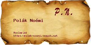 Polák Noémi névjegykártya